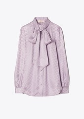 Tory Burch Textured Bow Blouse