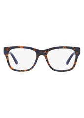 Tory Burch 50mm Square Optical Glasses in Blue Amber at Nordstrom