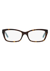 Tory Burch 51mm Recatngular Optical Glasses in Brown at Nordstrom