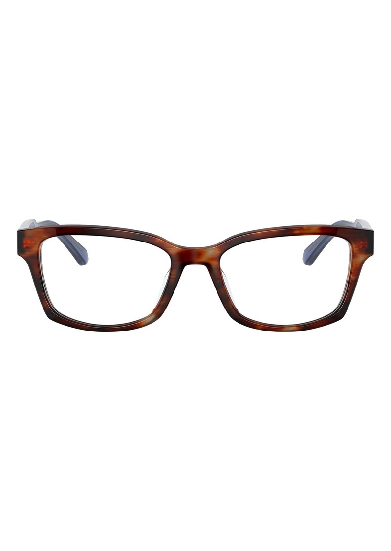 Tory Burch 51mm Rectangle Optical Glasses in Dark Brown at Nordstrom