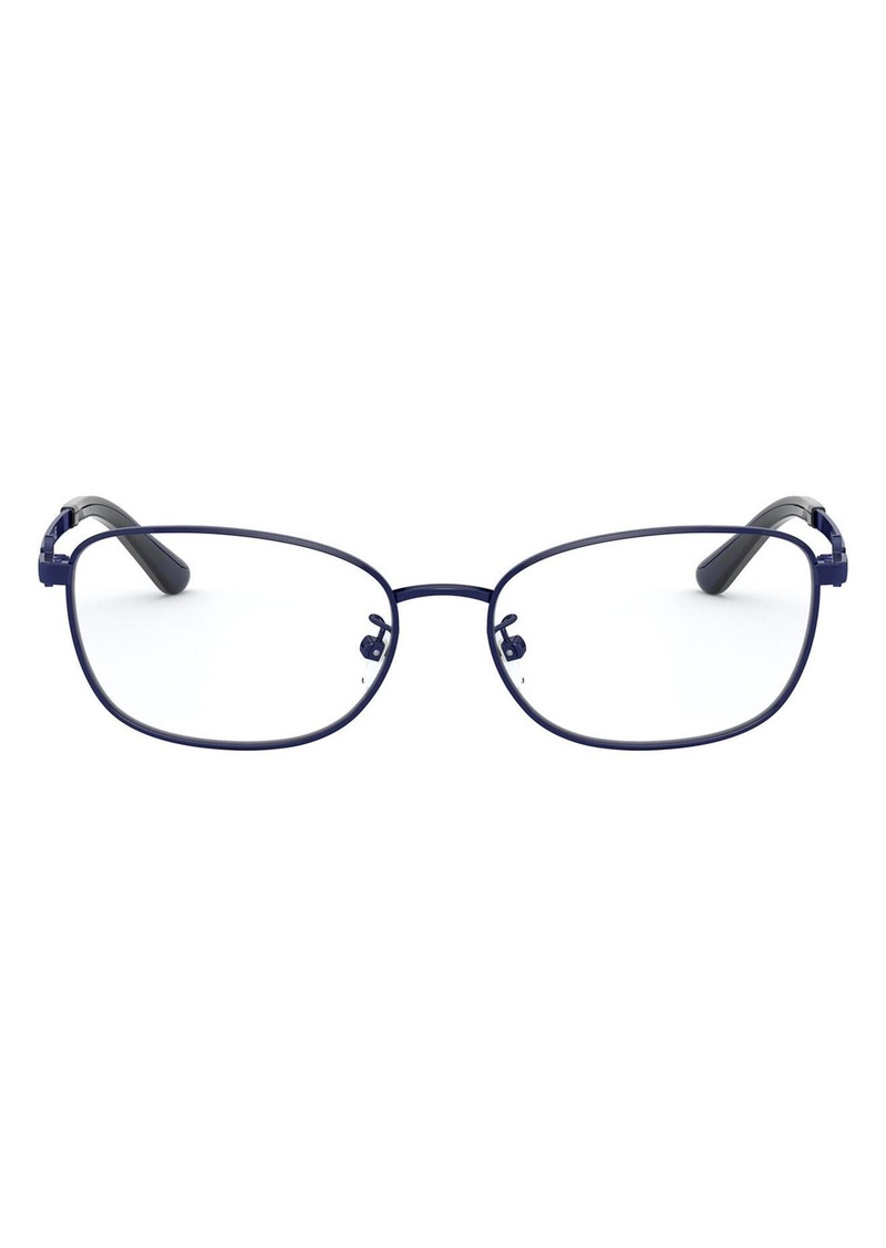 Tory Burch 52mm Optical Glasses in Shiny Navy Metal/Demo Lens at Nordstrom