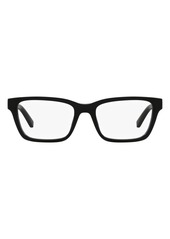 Tory Burch 52mm Rectangular Optical Glasses in Black/Demo Lens at Nordstrom