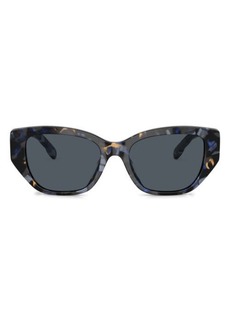 Tory Burch 53mm Polarized Rectangular Sunglasses