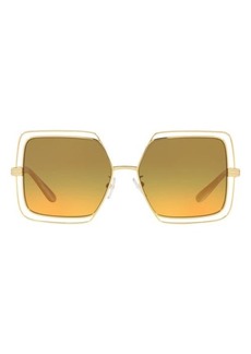 Tory Burch 55mm Gradient Square Sunglasses in Gold/Orange Green Gradient at Nordstrom
