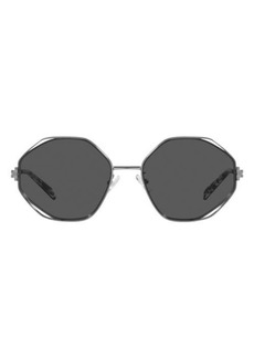 Tory Burch 56mm Irregular Sunglasses