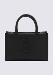 TORY BURCH BLACK FAUX LEATHER SMALL ELLA TOTE BAG