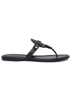 TORY BURCH BLACK LEATHER MILLER SANDALS