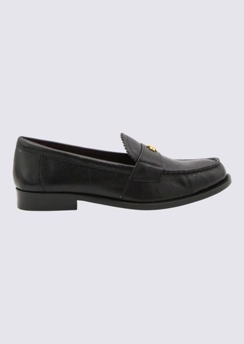 TORY BURCH BLACK LEATHER PERRY LOAFERD