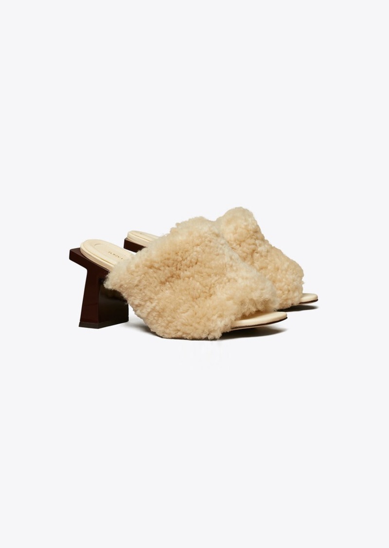 Tory Burch Block T Heel Shearling Mule