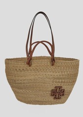 Tory Burch Braided Raffia Basket Tote Bag