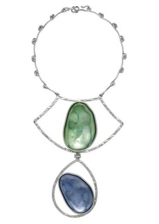 Tory Burch Brutalist Pebble Statement Necklace