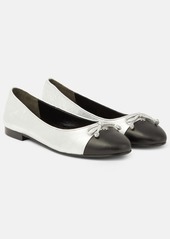 Tory Burch Cap-toe leather ballet flats