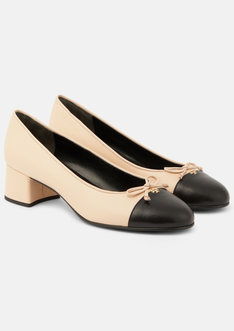 Tory Burch Cap-toe leather pumps