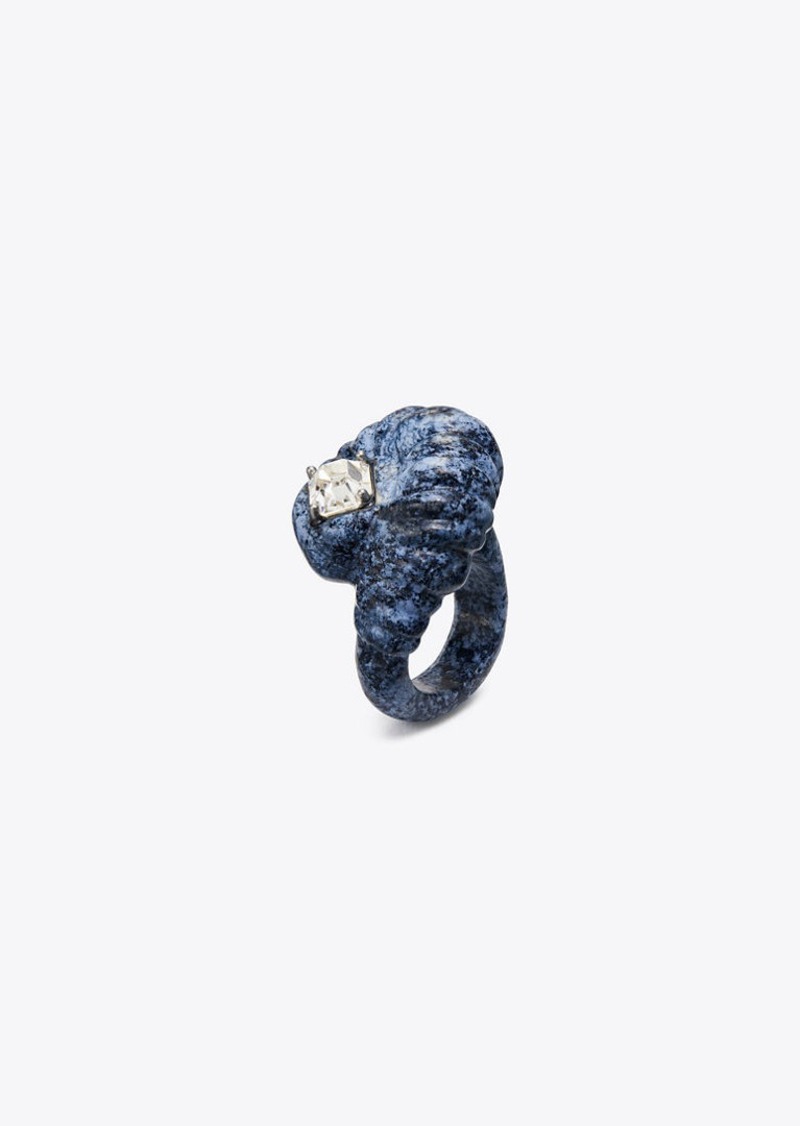 Tory Burch Carved Semi-Precious Ring
