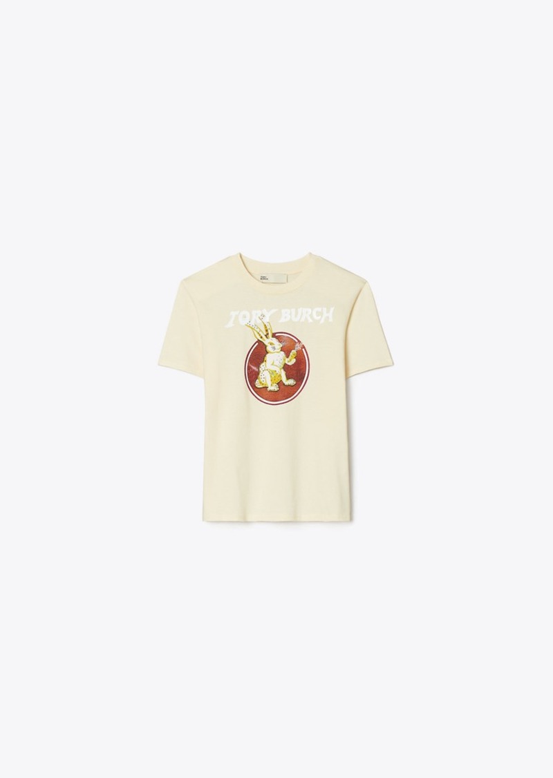 Tory Burch Cheeky Rabbit Cotton T-Shirt