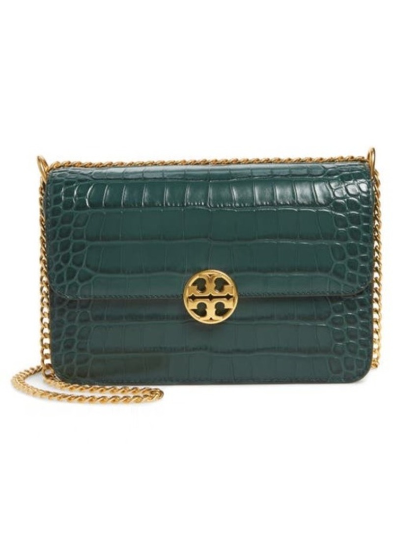 Tory Burch Tory Burch Chelsea Croc Embossed Convertible Shoulder