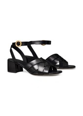 Tory Burch City Heel Ankle Strap Sandal in Perfect Black at Nordstrom