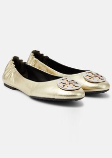Tory Burch Claire metallic leather ballet flats