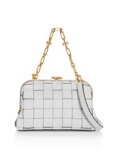 Tory Burch Cleo Small Woven Leather Bag
