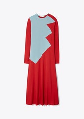 Tory Burch Colorblock Honeycomb Jersey Dress