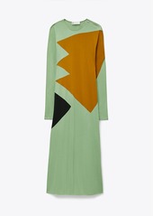 Tory Burch Colorblock Honeycomb Jersey Dress