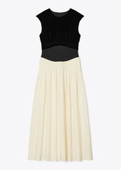 Tory Burch Colorblock Pleated Dress