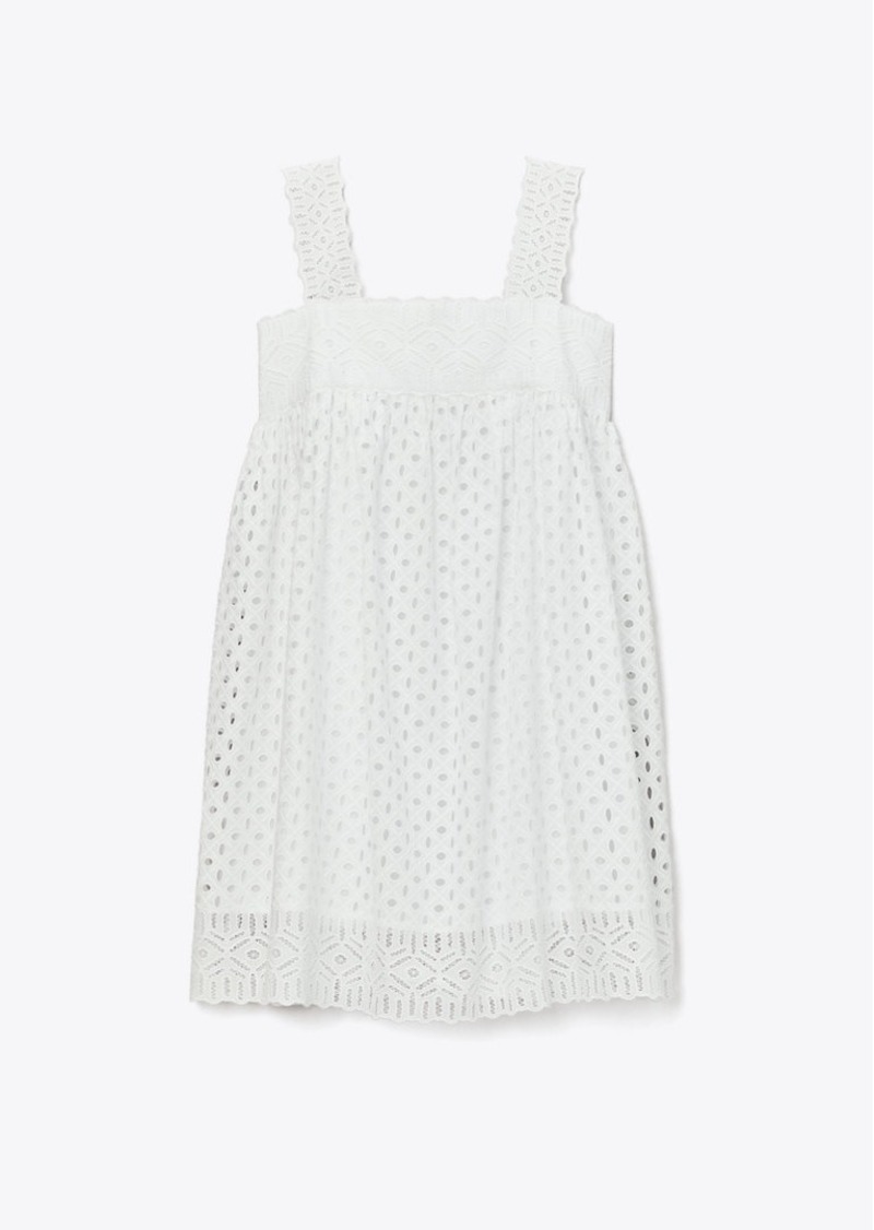Tory Burch Cotton Broderie Anglaise Mini Dress