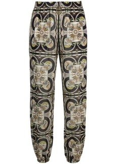 TORY BURCH Cotton trousers with print