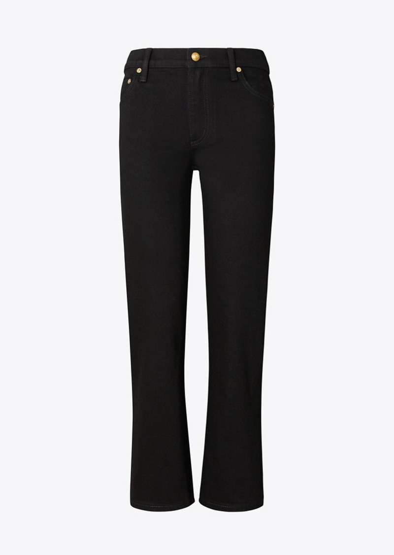 Tory Burch Cropped Kick Flare Jean