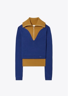 Tory Burch Double Layered Zip Pullover