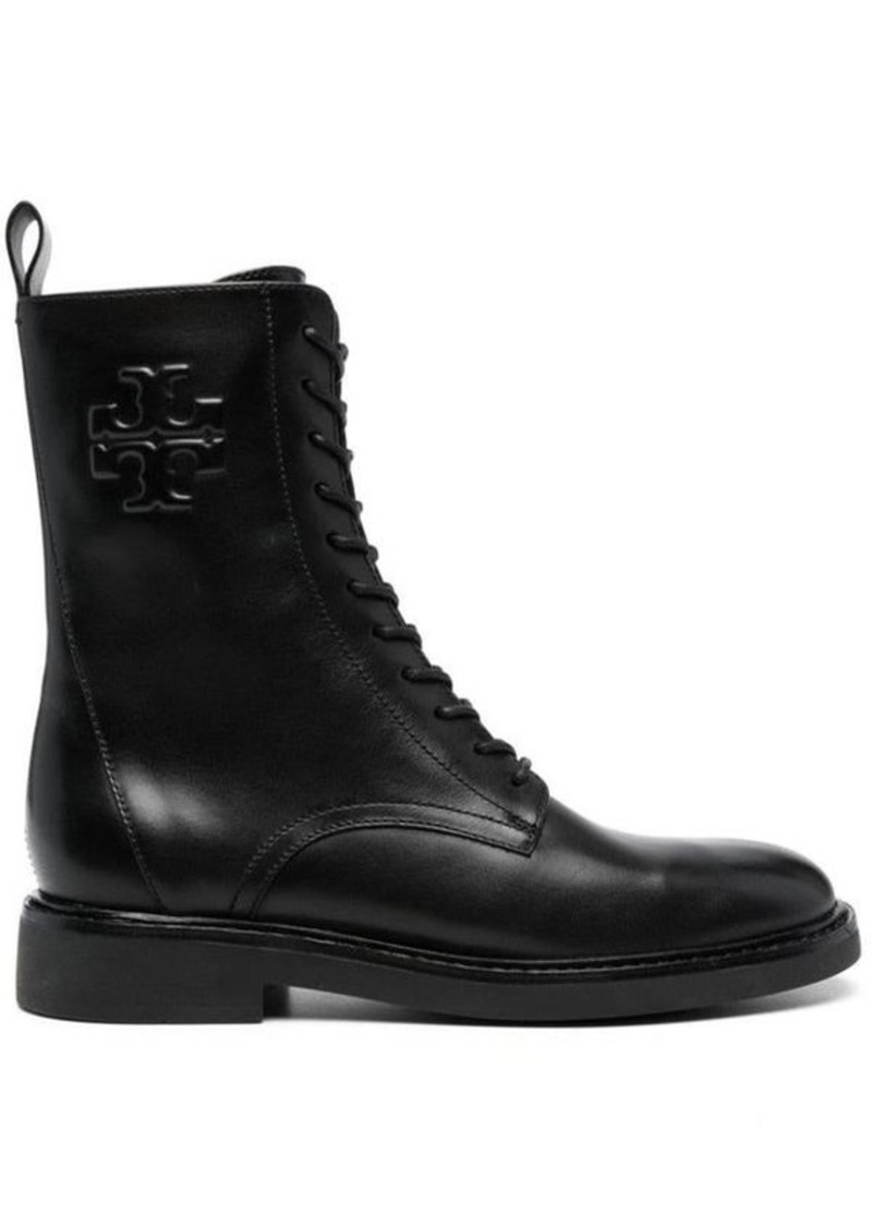 TORY BURCH Double T leather combat boots