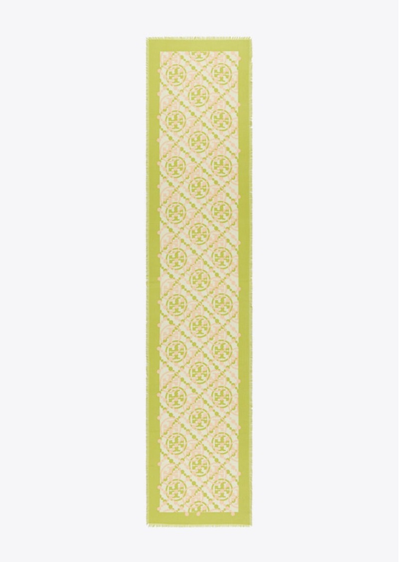 Tory Burch Double T Monogram Oblong Scarf