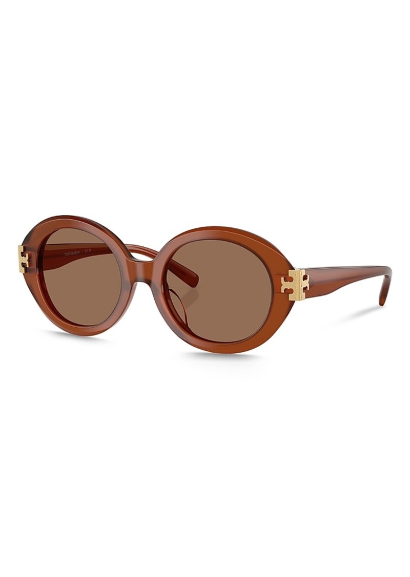 Tory Burch Eleanor Evolved Oval Sunglasses, 52mm