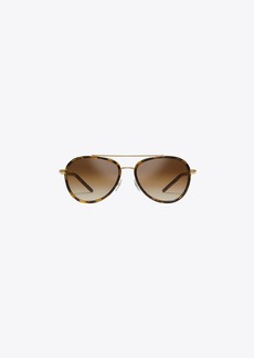 Tory Burch Eleanor Pilot Sunglasses