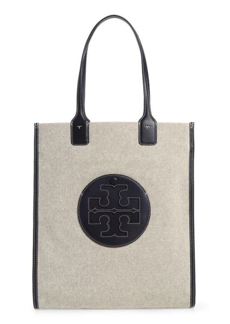 Tory Burch Ella Logo Recycled Nylon Tote Bag in Natural