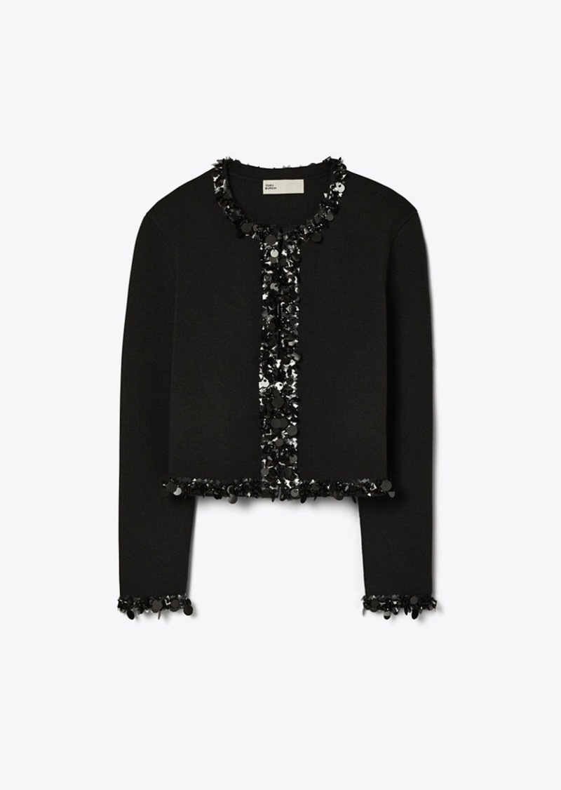 Tory Burch Embellished Cropped Cardigan