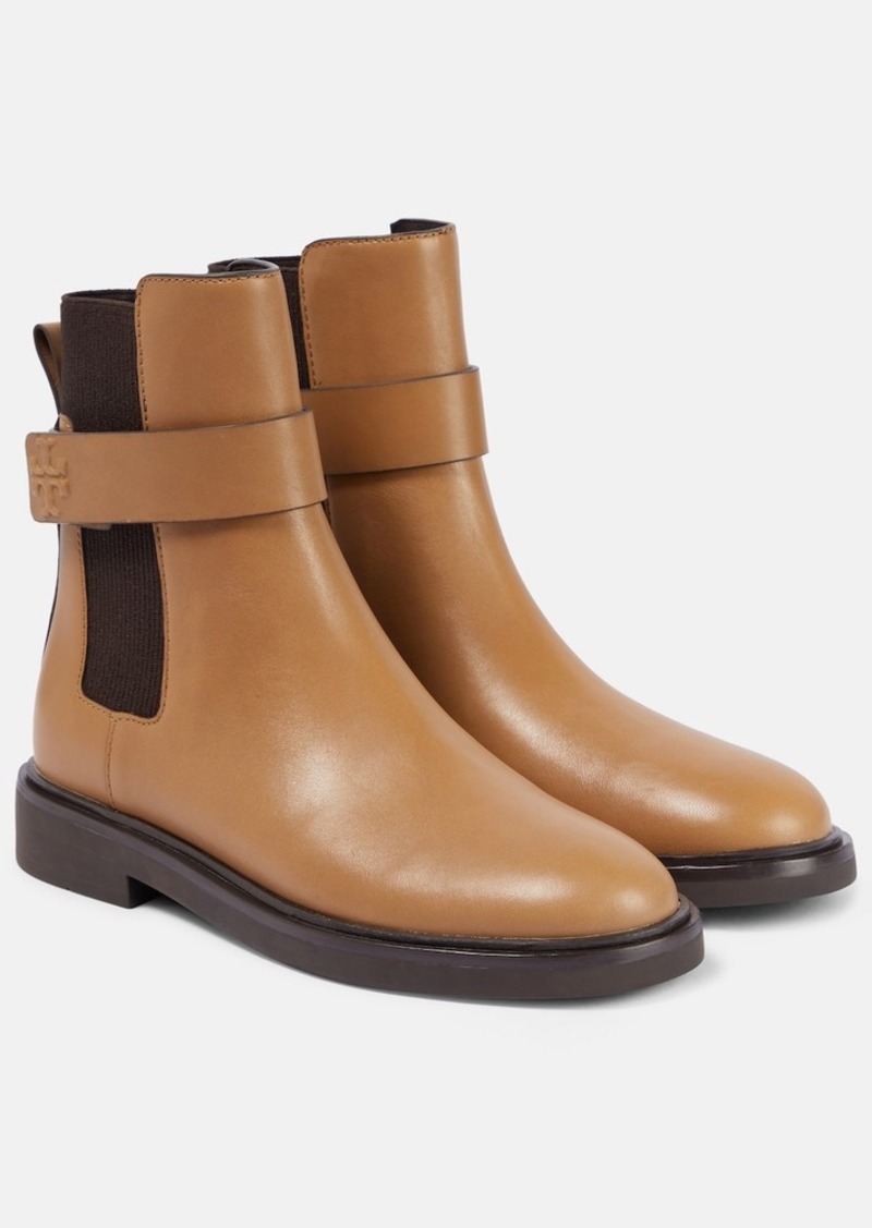 Tory Burch Embossed leather Chelsea boots