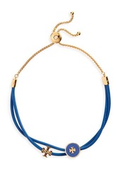 Tory Burch Enamel Logo Slider Bracelet in Tory Gold /Nautical Blue at Nordstrom