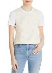 Tory Burch Eyelet Embroidered Tee