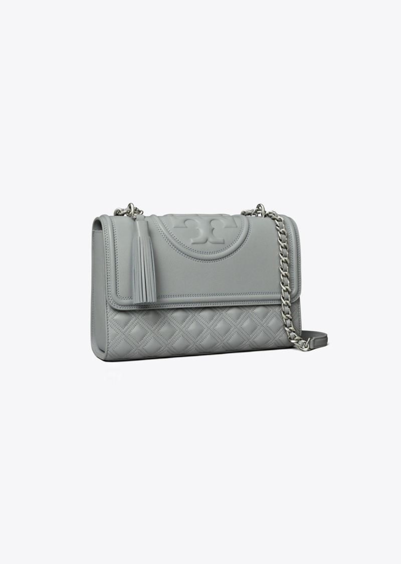 Tory Burch Fleming Polished-Grain Convertible Shoulder Bag