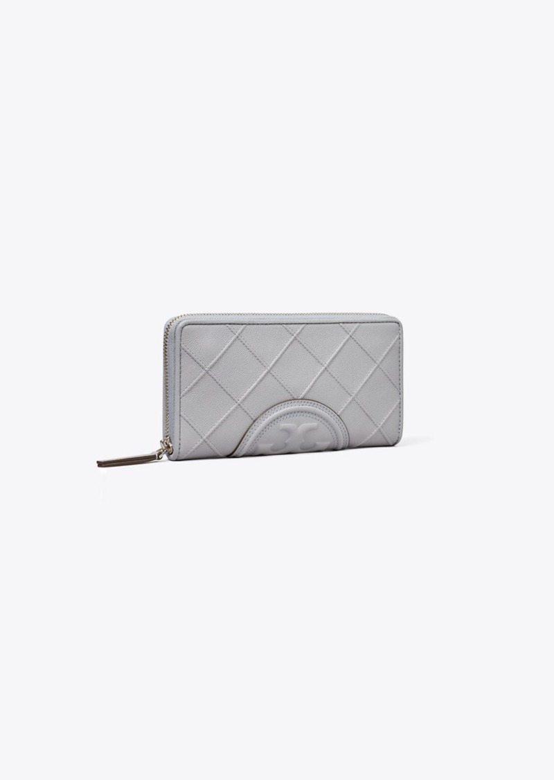 Tory Burch Fleming Soft Polished-Grained Zip Continental Wallet