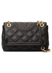 Tory Burch Fleming Soft Quilted Lambskin Leather Shoulder Bag in Black at Nordstrom