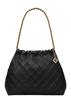 Tory Burch Fleming Soft Quilted Leather Hobo Bag