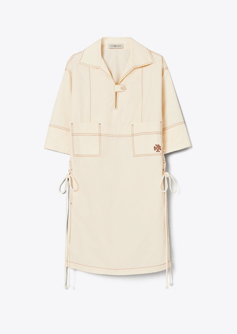 Tory Burch Heart Logo Poplin Shirtdress