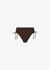 Tory Burch High-Waisted Cinched Bikini Bottom