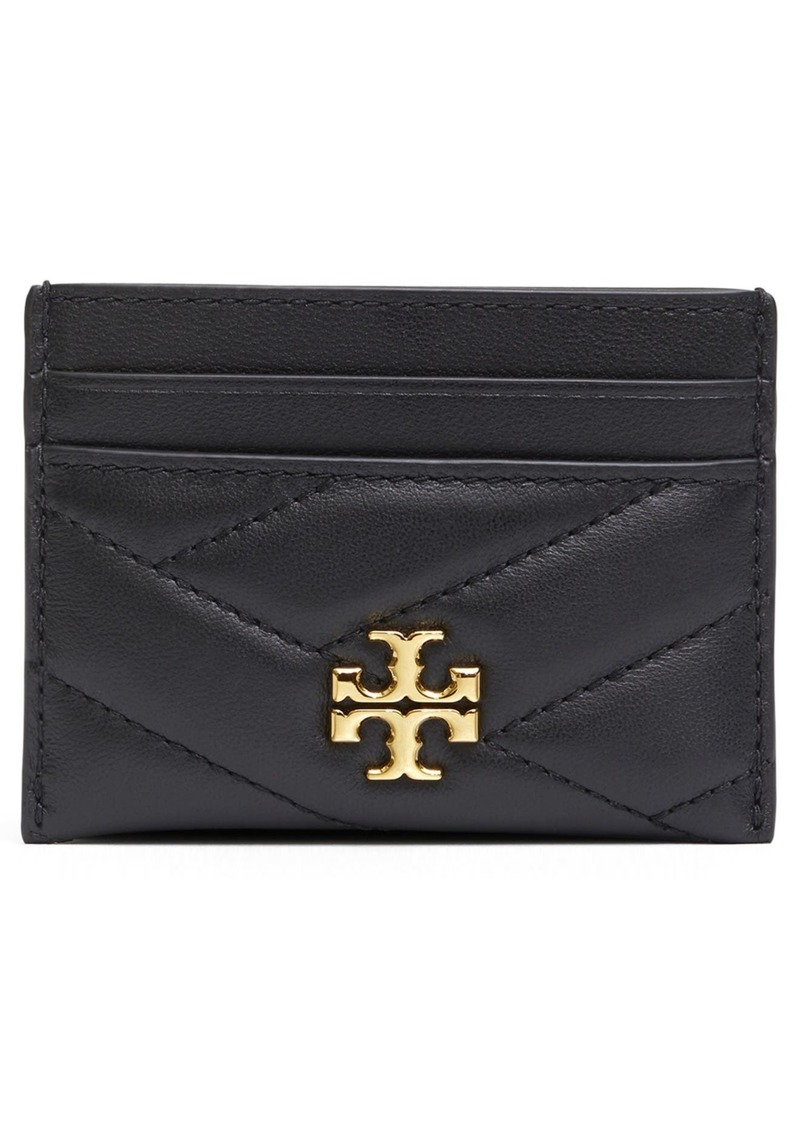 Tory Burch Kira Chevron Leather Card Case in Black at Nordstrom