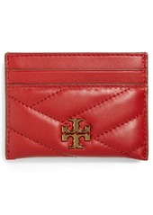 Tory Burch Kira Chevron Leather Card Case in Red Apple at Nordstrom