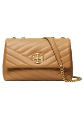 Tory Burch Kira Chevron Leather Convertible Shoulder Bag in Dusty Almond at Nordstrom