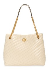 Tory Burch Kira Chevron Quilted Leather Tote in New Cream /59 Rolled Brass at Nordstrom