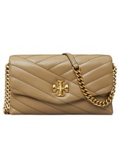 Tory Burch Kira Chevron Quilted Leather Wallet on a Chain in New Cream at Nordstrom
